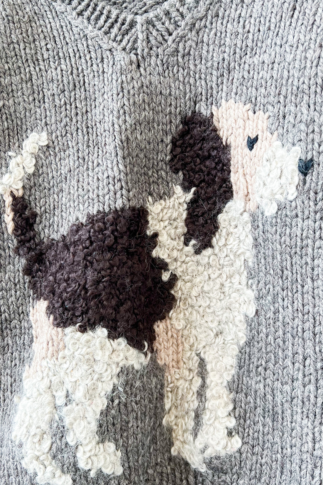 Vintage Tufted Doggy Knitted Jumper