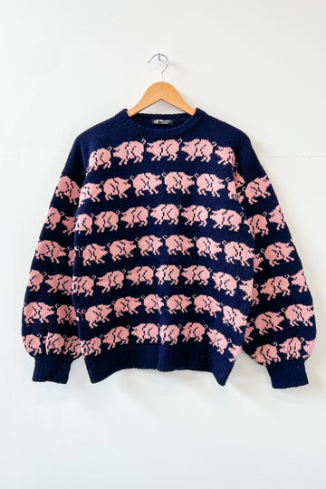 Vintage Piggy Knit Jumper