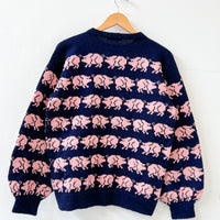 Vintage Piggy Knit Jumper
