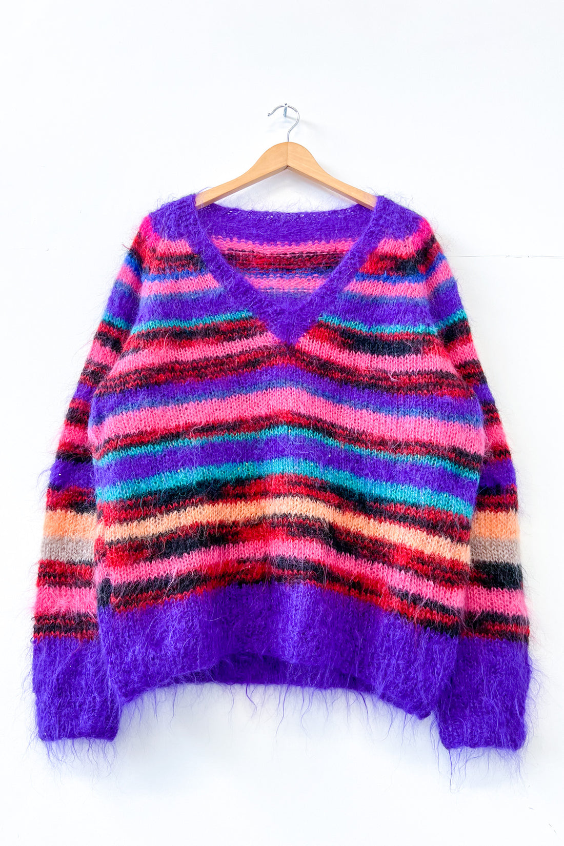 Vintage Mohair Stripe Knit Jumper